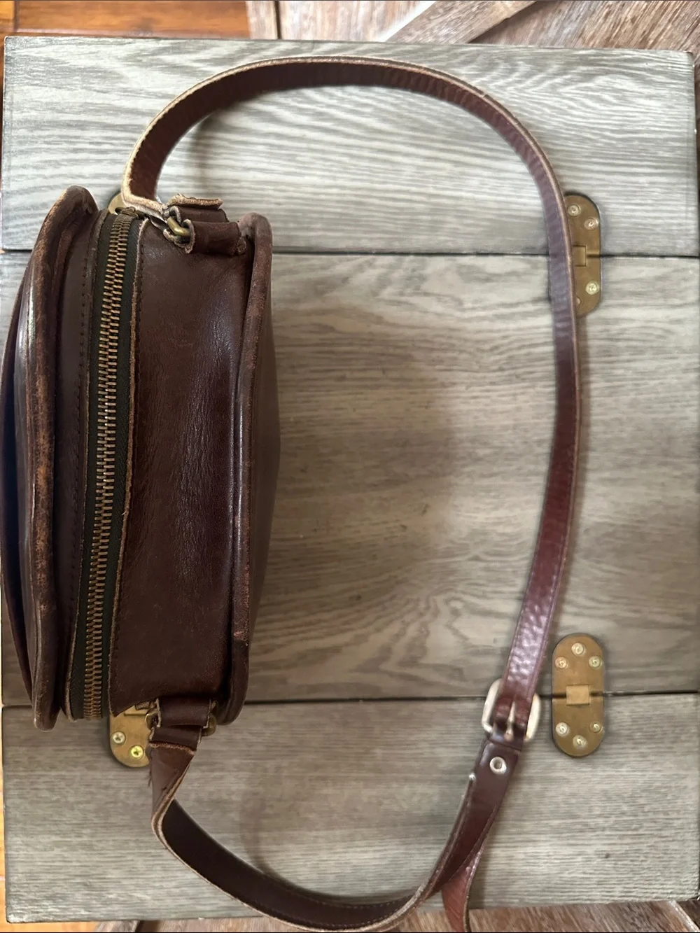 Coach Vintage Chester Canteen Leather Crossbody Shoulder Bag Restoration Project
